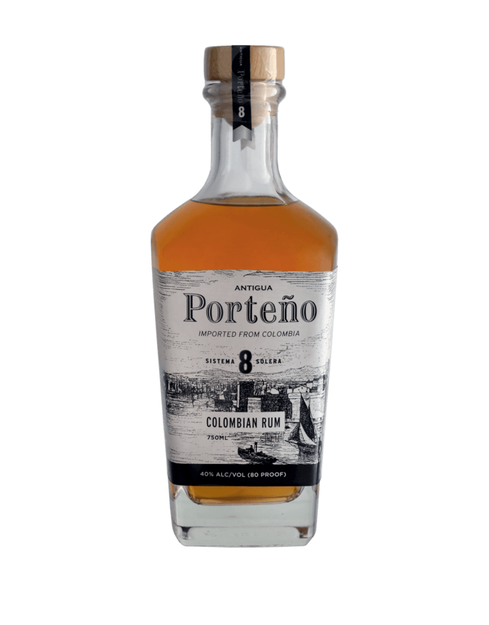 ANTIGUA PORTEÑO SISTEMA SOLERA 8 YEARS COLOMBIAN RUM