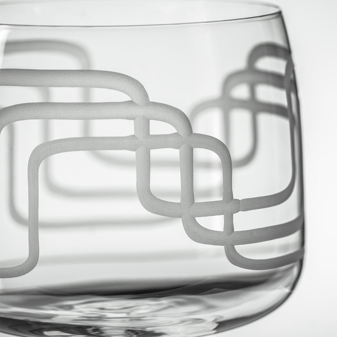 ROLF GLASS MID-CENTURY MODERN FOOTED ROCKS GLASS