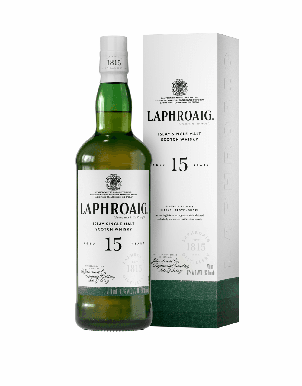 LAPHROAIG 15 YEAR OLD ISLAY SINGLE MALT SCOTCH WHISKY