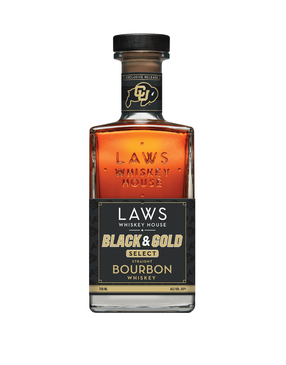LAWS BLACK AND GOLD SELECT STRAIGHT BOURBON WHISKEY