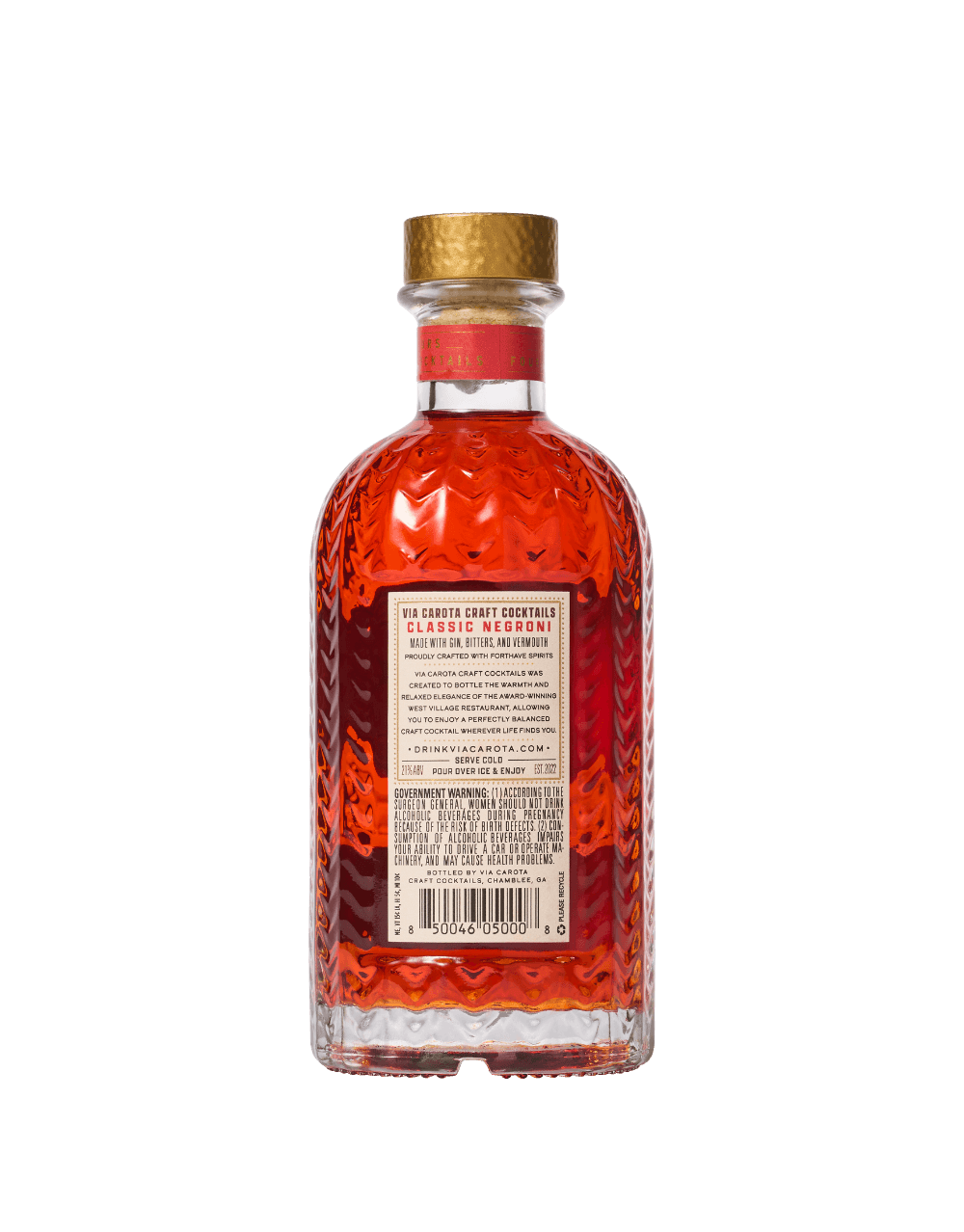 VIA CAROTA CRAFT COCKTAILS - CLASSIC NEGRONI