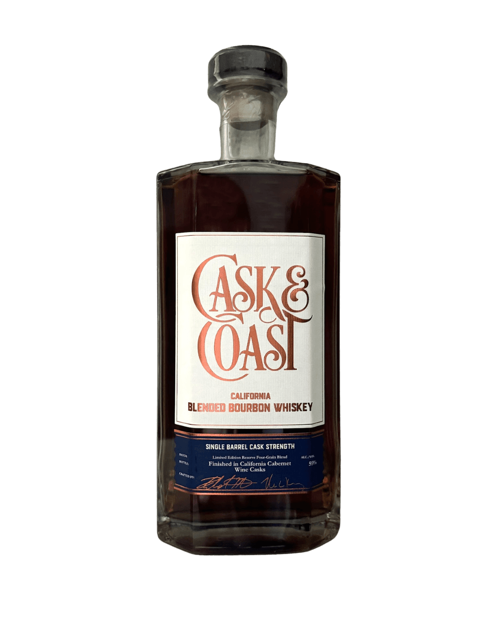 CASK & COAST ANNIVERSARY RELEASE SINGLE BARREL CABERNET CASK FINISH CALIFORNIA BOURBON