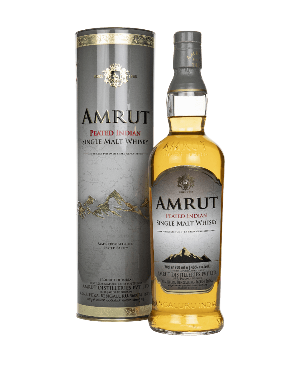 AMRUT PEATED SINGLE MALT WHISKY