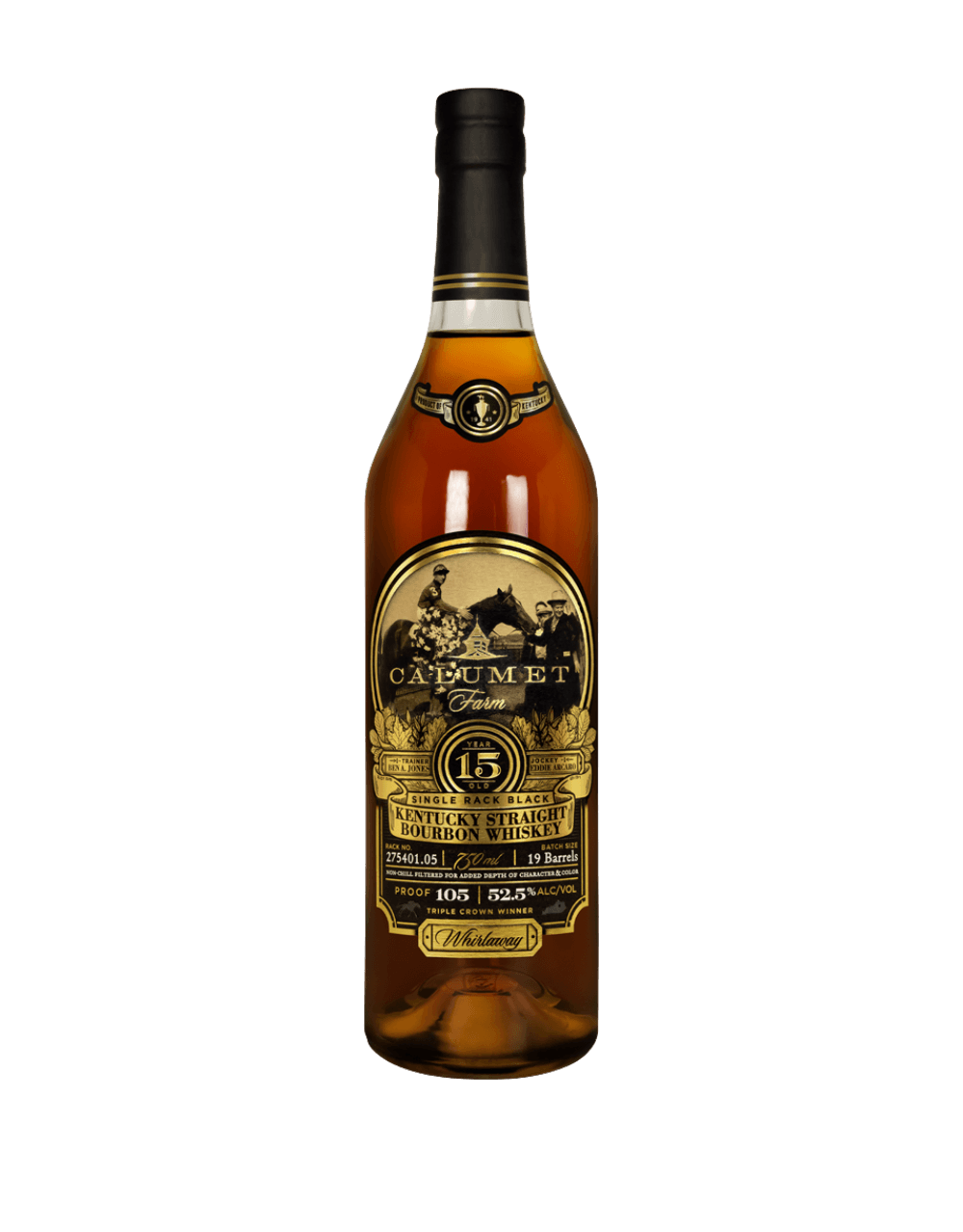 CALUMET FARM SINGLE RACK BLACK 15 YEAR BOURBON WHISKEY