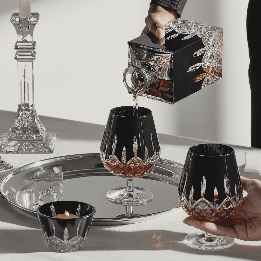 WATERFORD LISMORE BLACK SQUARE DECANTER