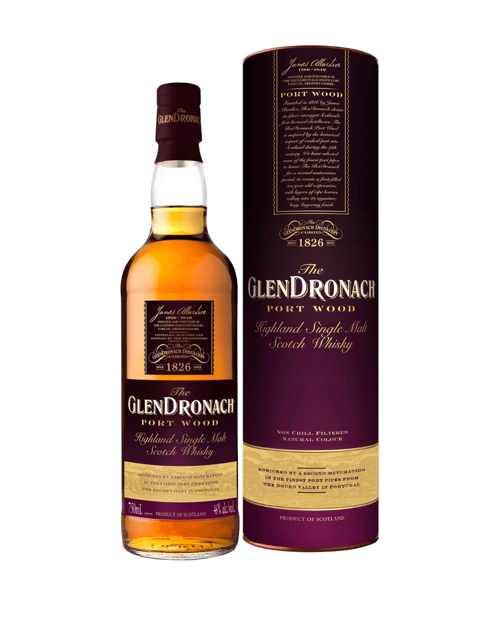 THE GLENDRONACH SINGLE MALT SCOTCH WHISKY PORTWOOD