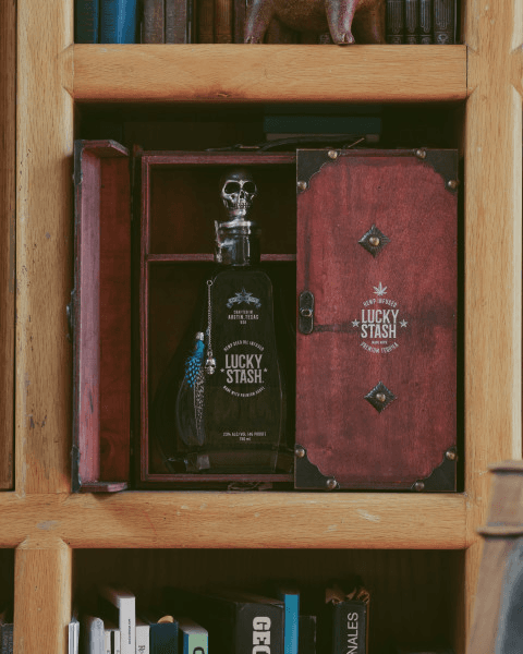 LUCKY STASH HEMP INFUSED TEQUILA WOODEN BOX EDITION
