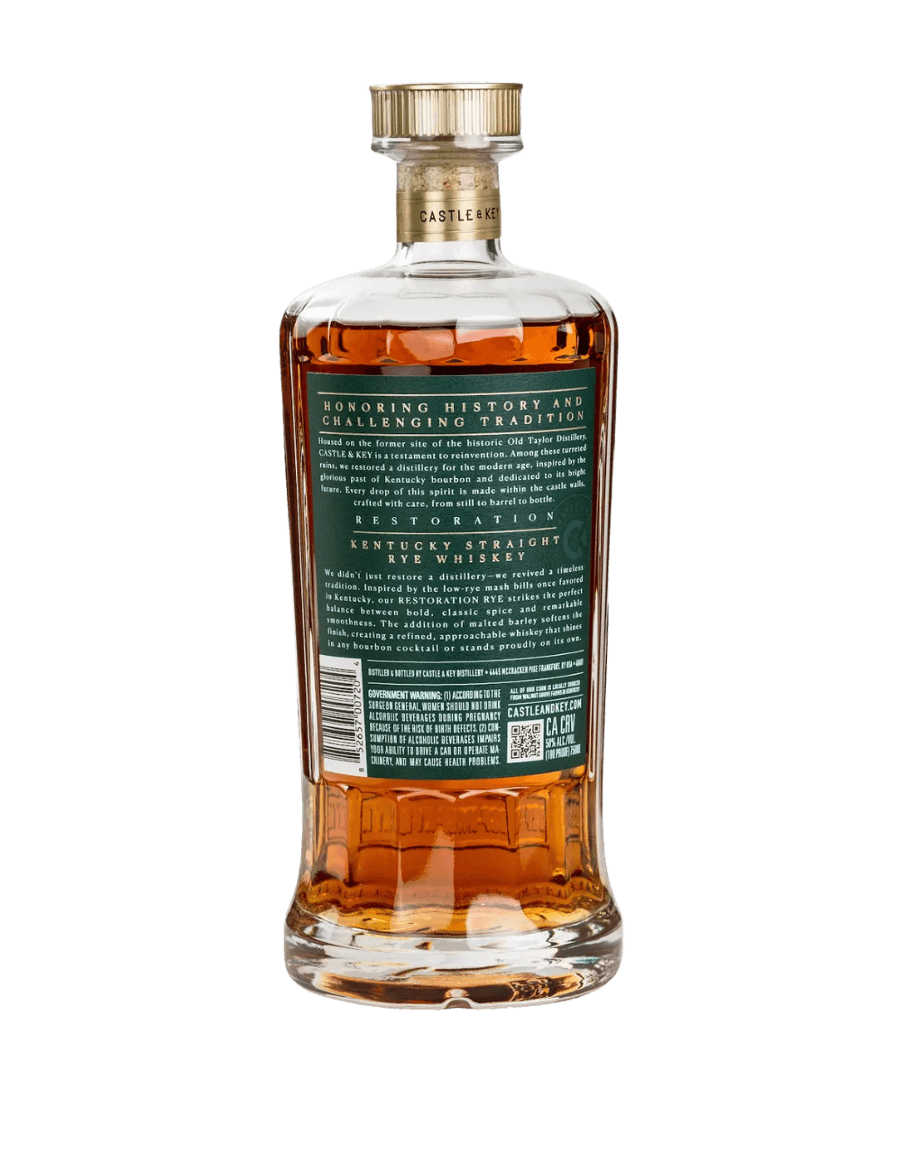 CASTLE & KEY RESTORATION RYE WHISKEY