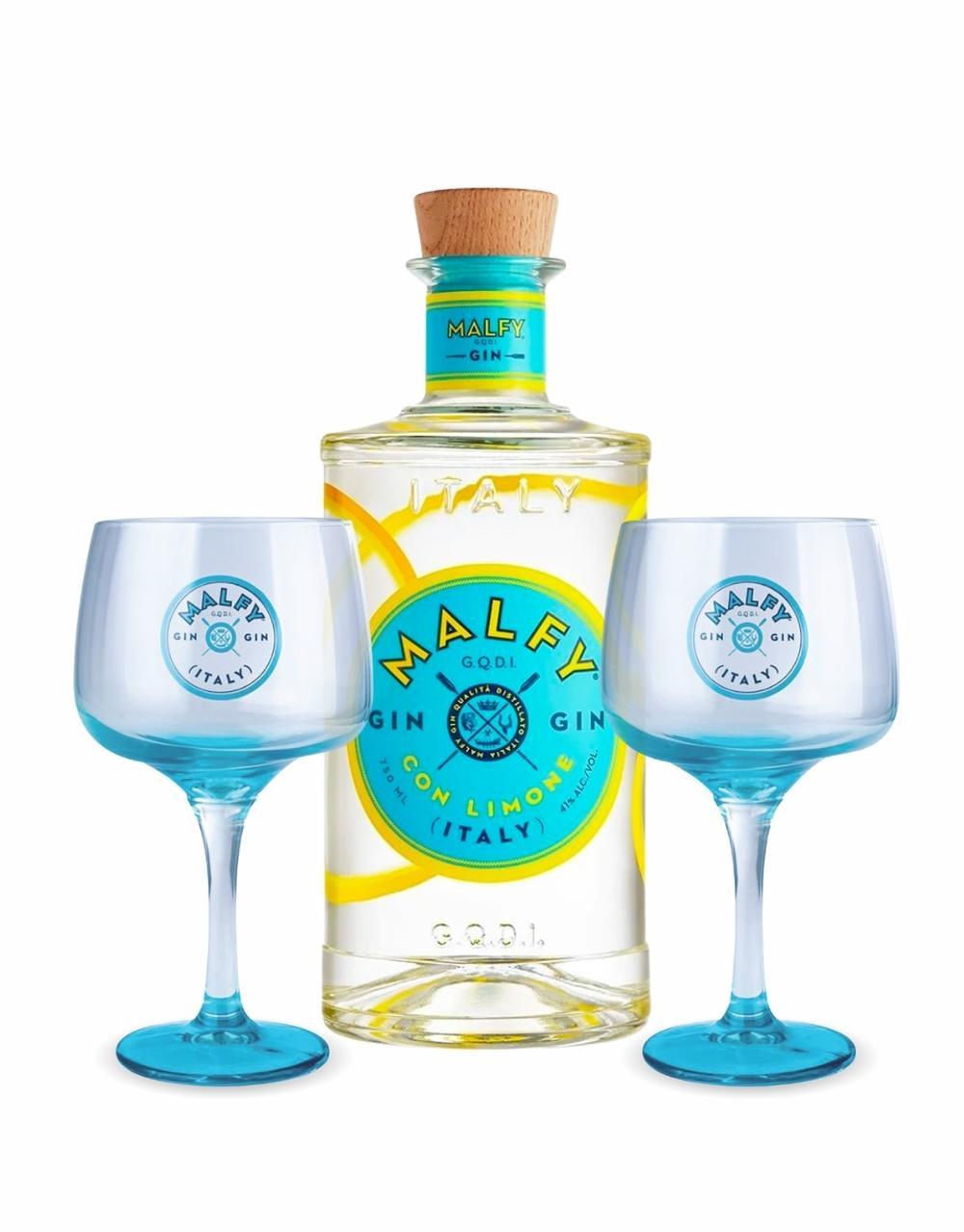 MALFY™ GIN LIMONE WITH 2 COPA GLASSES