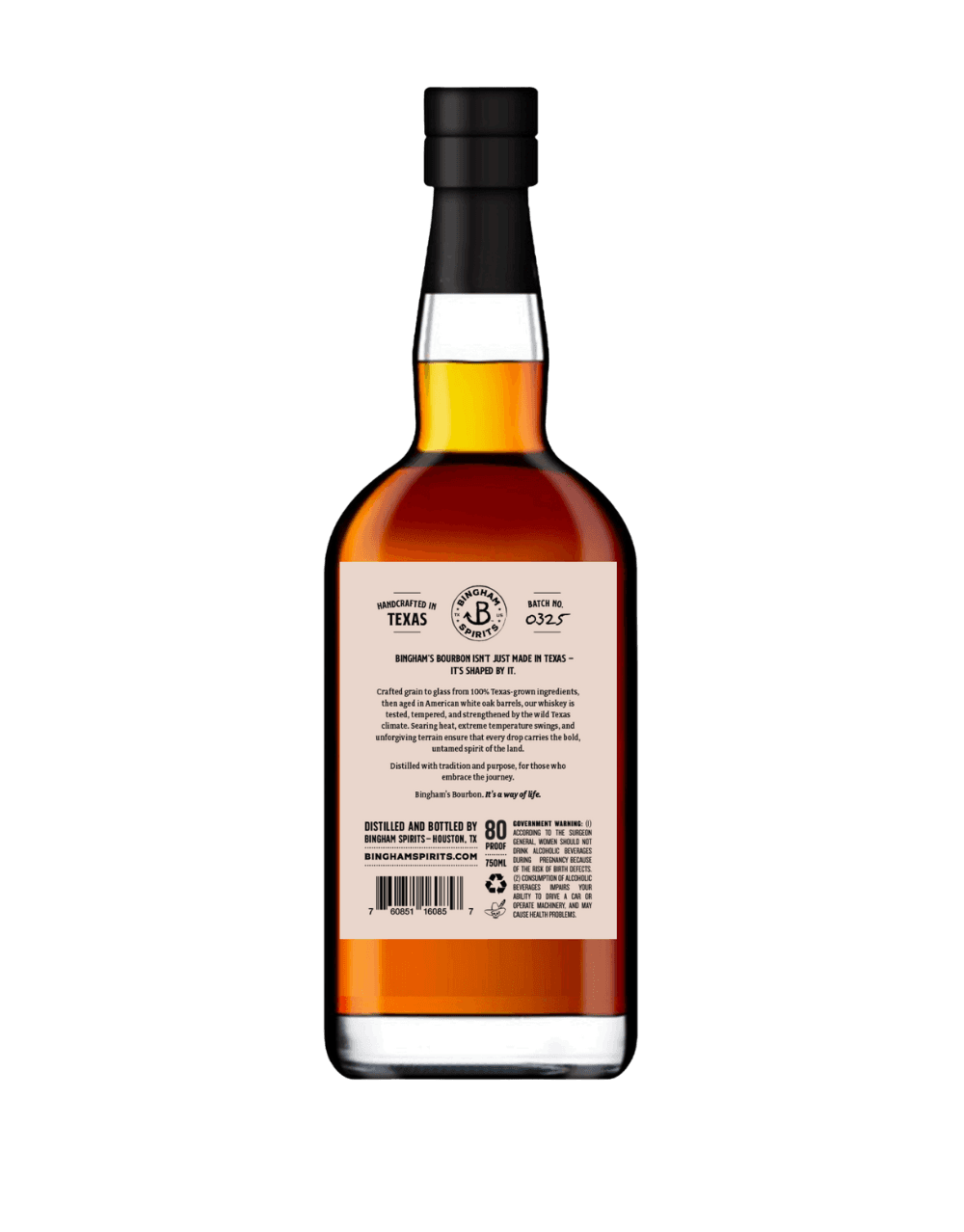 BINGHAM'S BOURBON ORIGINAL - TEXAS STRAIGHT BOURBON WHISKEY