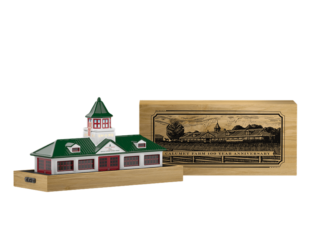 CALUMET FARM 100TH ANNIVERSARY CERAMIC DECANTER BOURBON WHISKEY