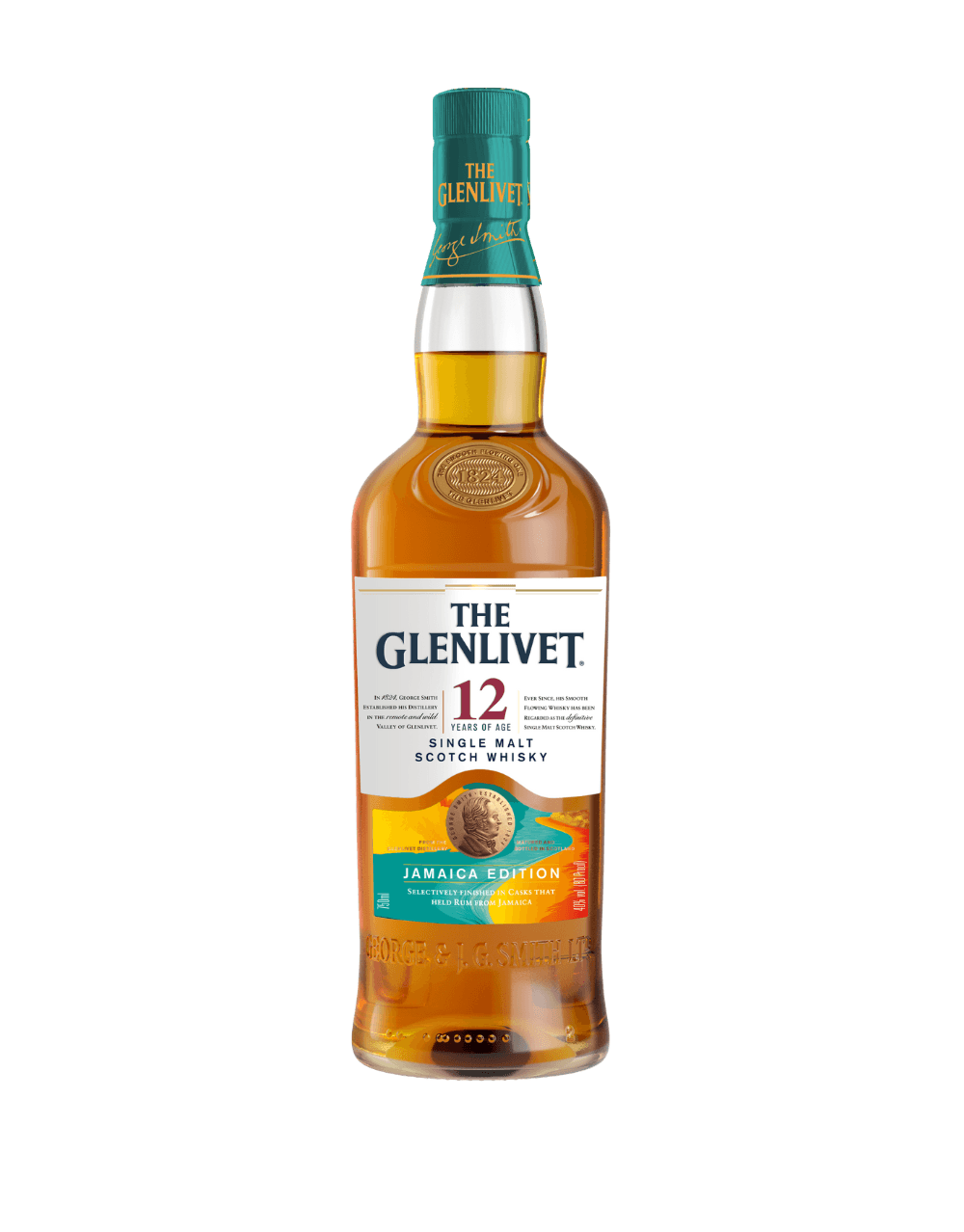 THE GLENLIVET 12 YEARS OLD JAMAICA RUM CASK SELECTION SINGLE MALT SCOTCH WHISKY