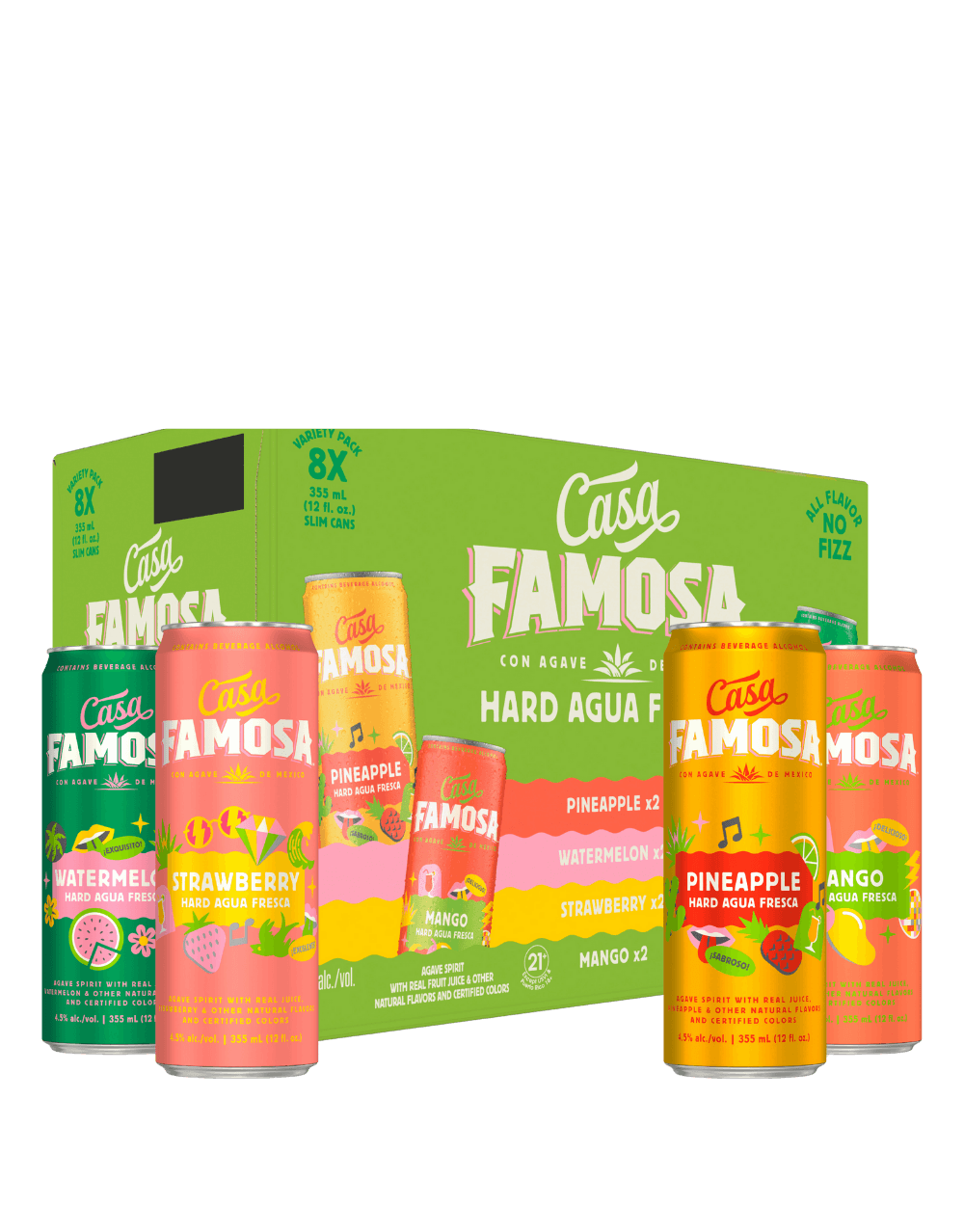 CASA FAMOSA VARIETY PACK HARD AGUA FRESCA COCKTAIL