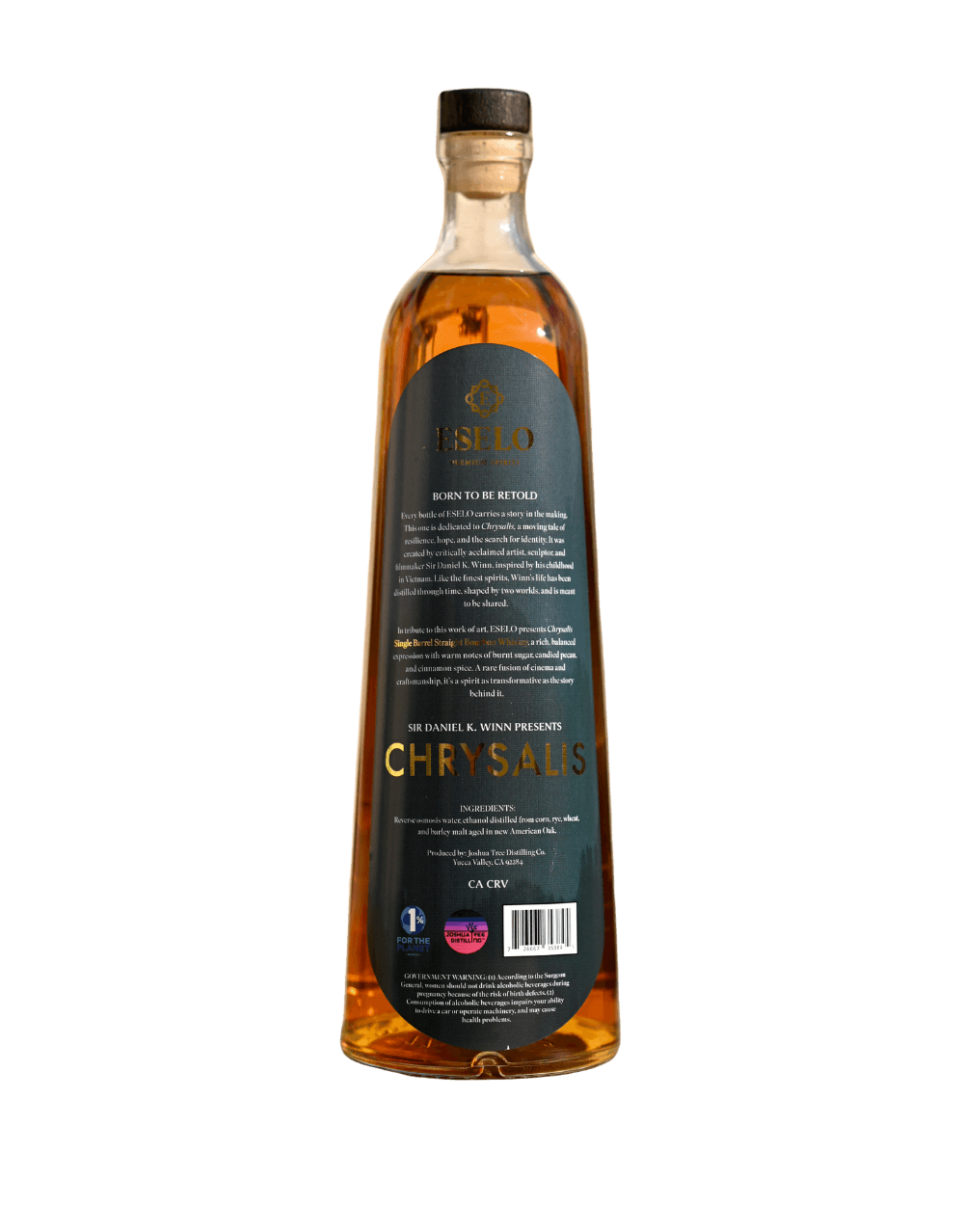 ESELO CHRYSALIS BOURBON BOTTLED BY JOSHUA TREE DISTILLING COMPANY