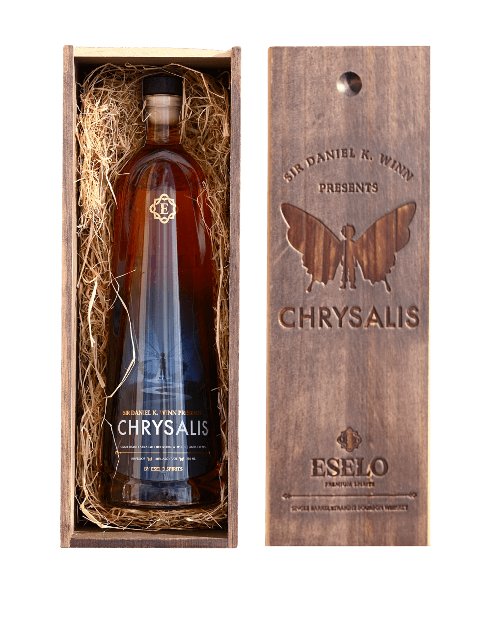 ESELO CHRYSALIS BOURBON BOTTLED BY JOSHUA TREE DISTILLING COMPANY
