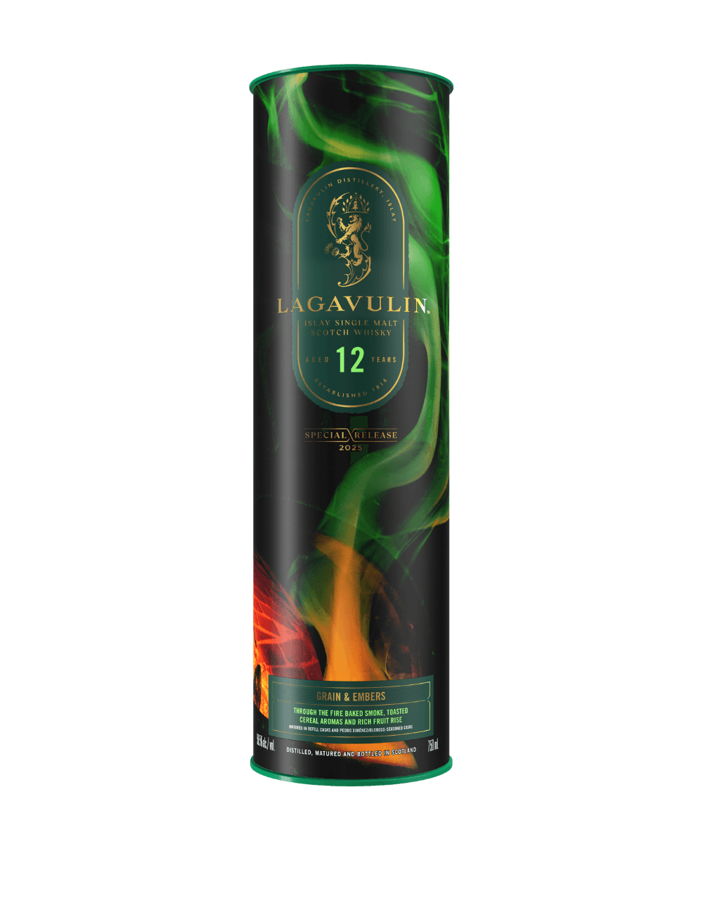 LAGAVULIN GRAIN & EMBERS AGED 12 YEARS SINGLE MALT SCOTCH WHISKY