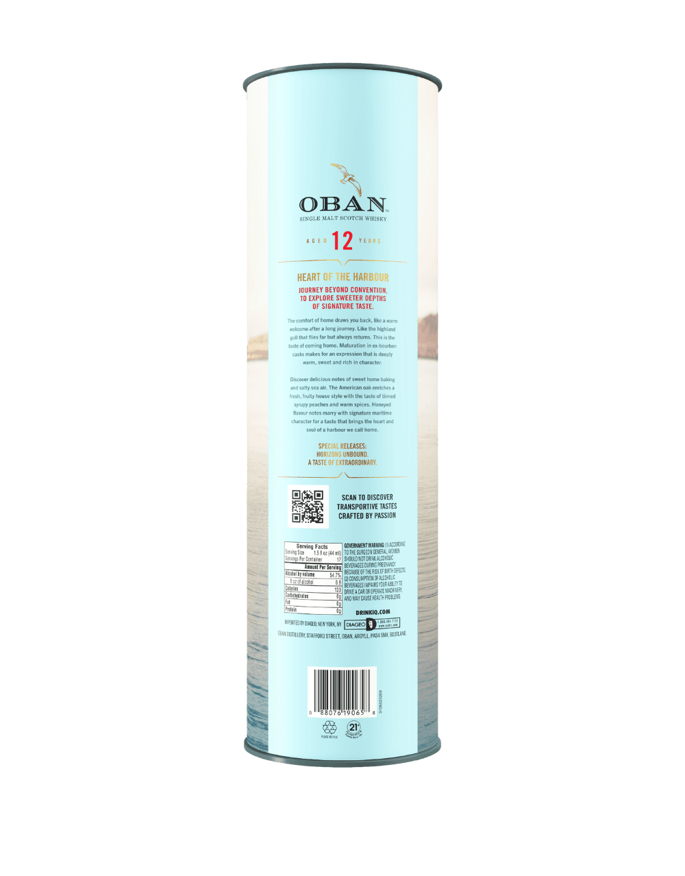 OBAN HEART OF THE HARBOUR AGED 12 YEARS SINGLE MALT SCOTCH WHISKY
