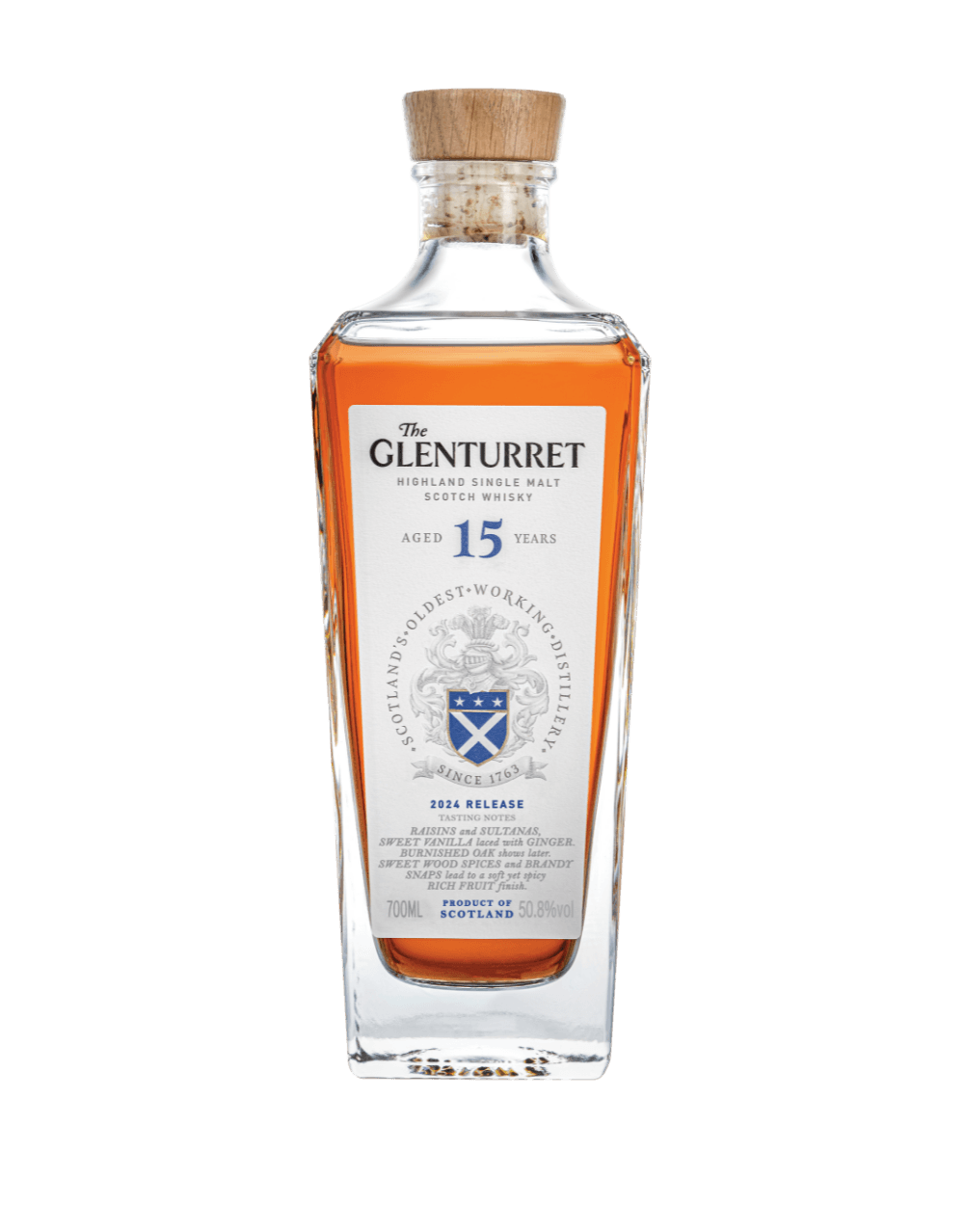 THE GLENTURRET 15 YEAR SINGLE MALT WHISKY