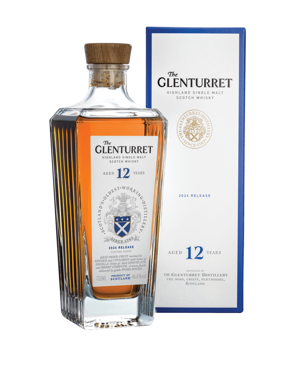 THE GLENTURRET 12 YEAR SINGLE MALT WHISKY