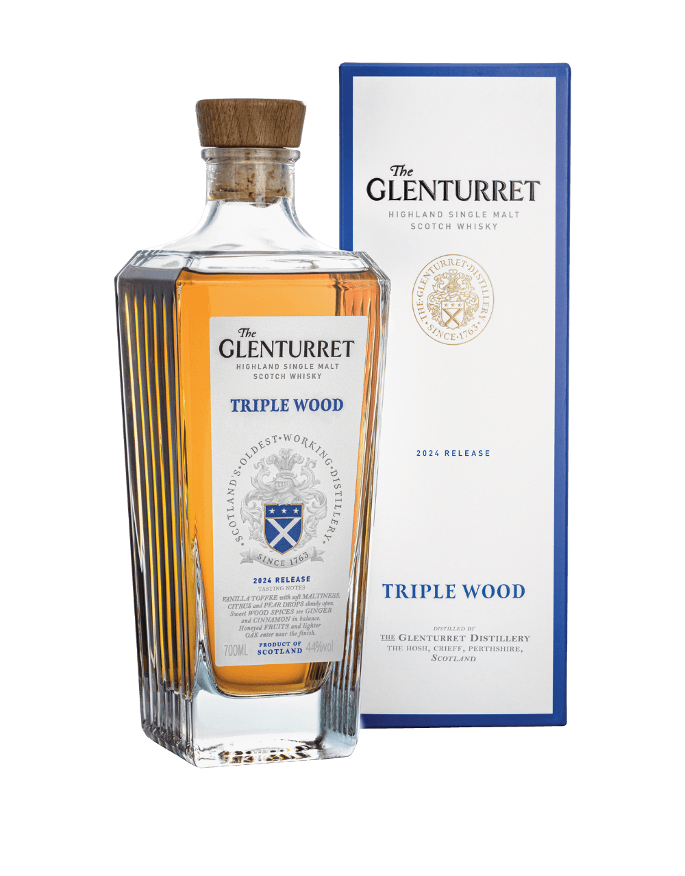 THE GLENTURRET TRIPLE WOOD SINGLE MALT WHISKY