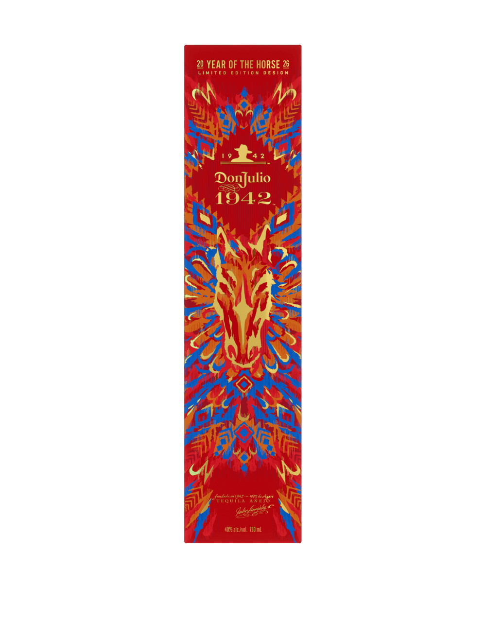 DON JULIO 1942 AÑEJO TEQUILA YEAR OF THE HORSE LUNAR NEW YEAR LIMITED EDITION DESIGN