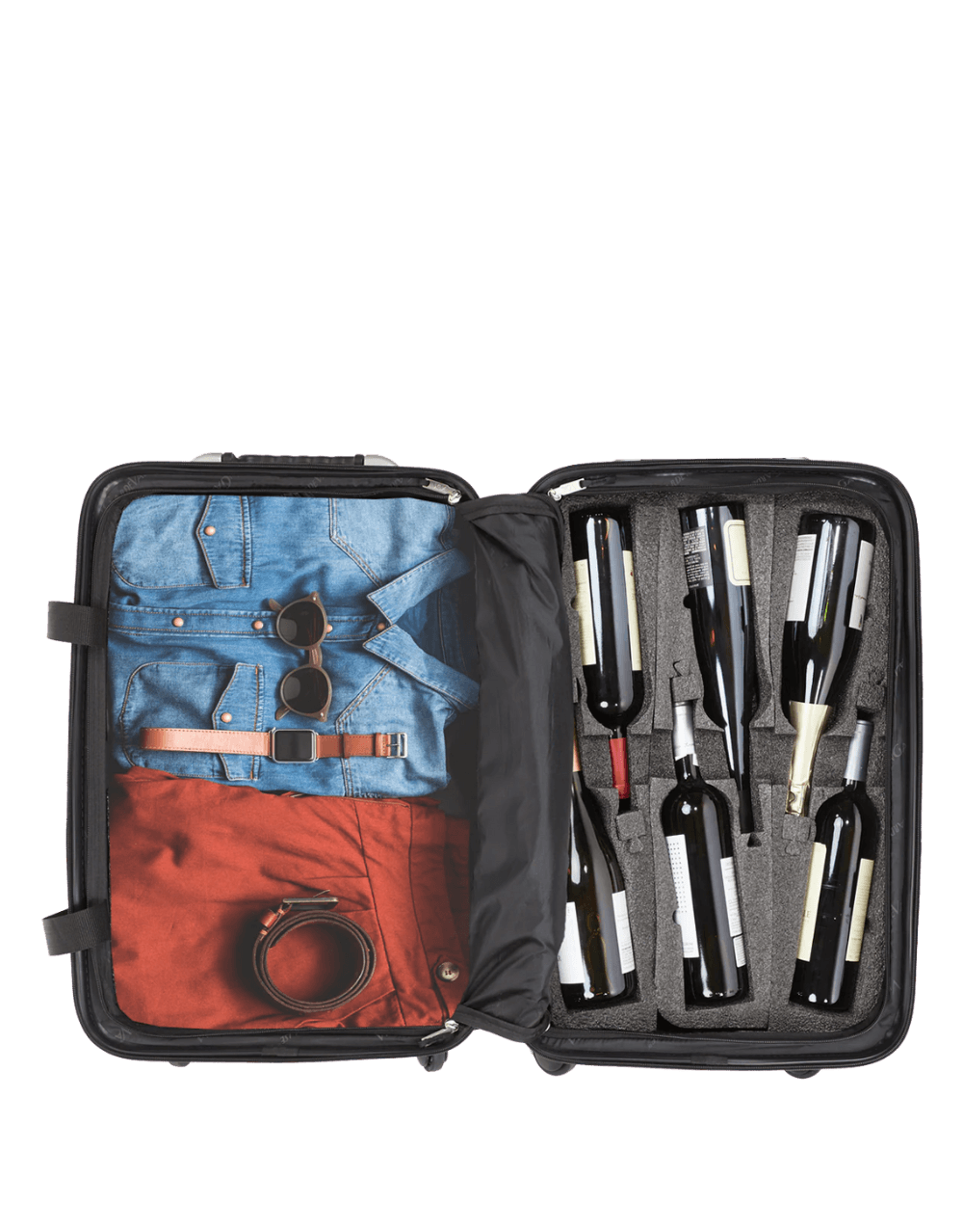 VINGARDEVALISE GRANDE 12-BOTTLE WINE SUITCASE (BLACK)