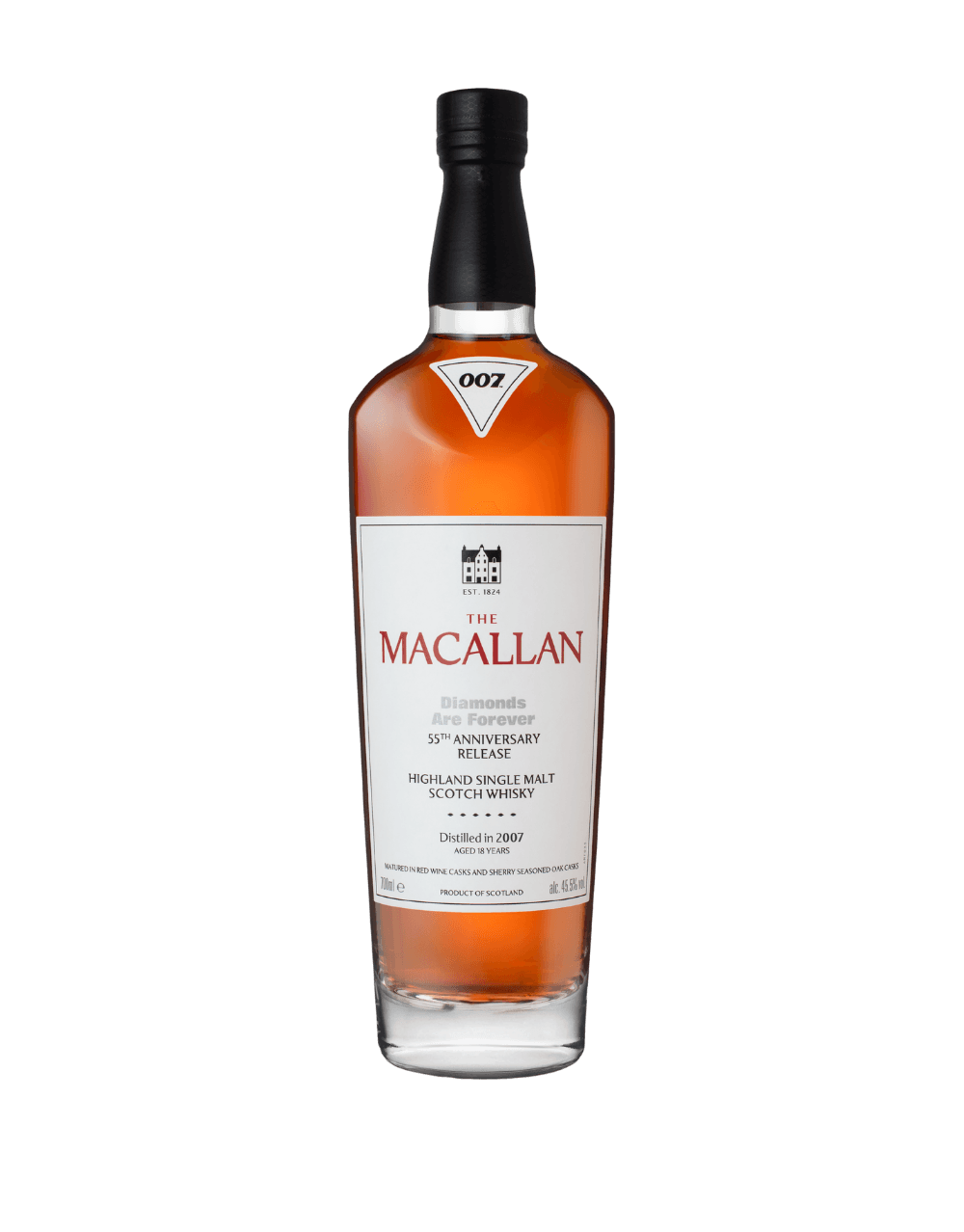 THE MACALLAN DIAMONDS ARE FOREVER 55TH ANNIVERSARY RELEASE SINGLE MALT SCOTCH WHISKY
