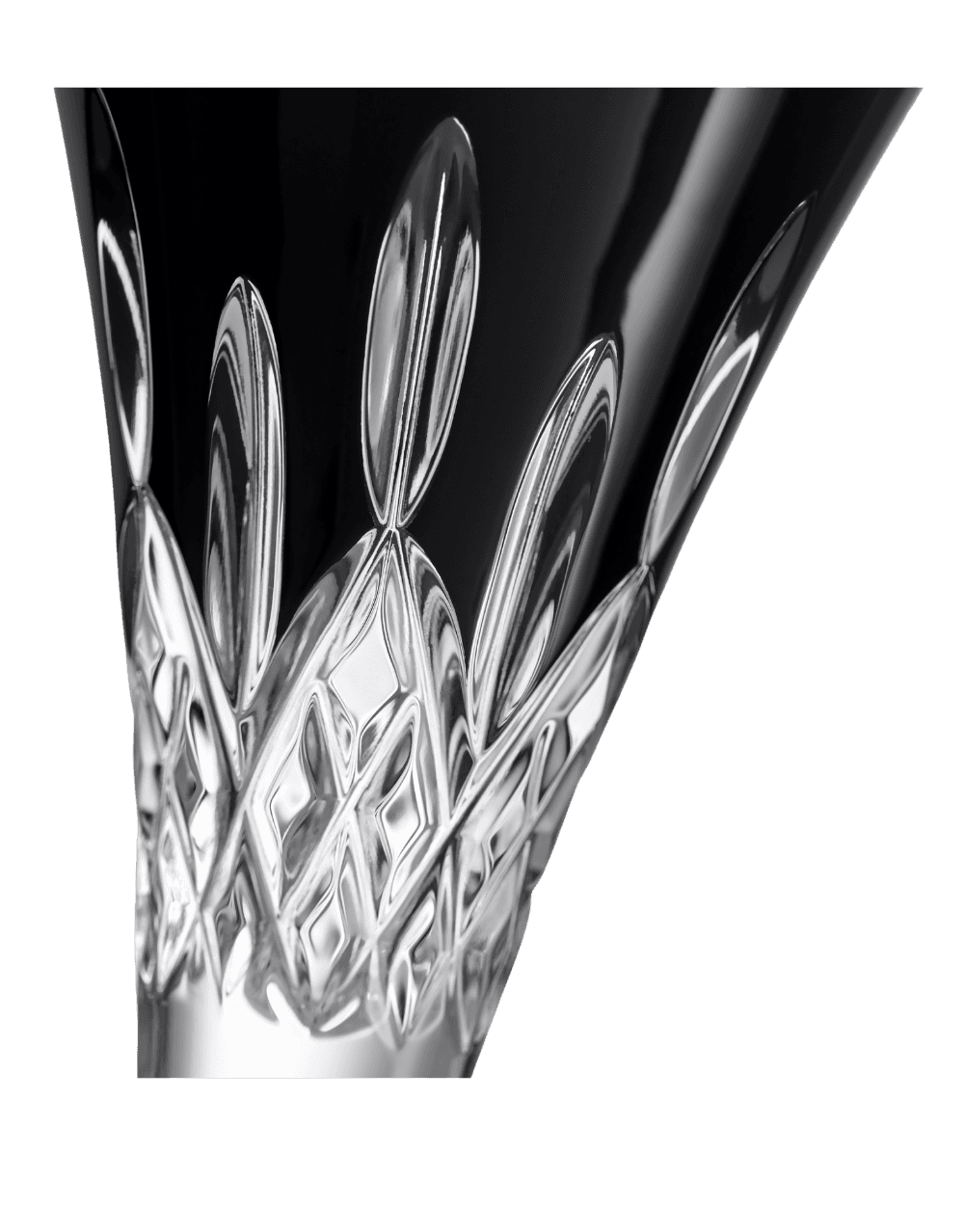 WATERFORD LISMORE BLACK TOASTING FLUTE