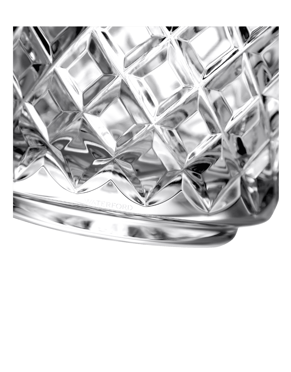 WATERFORD LISMORE BLACK ICE BUCKET & TONGS