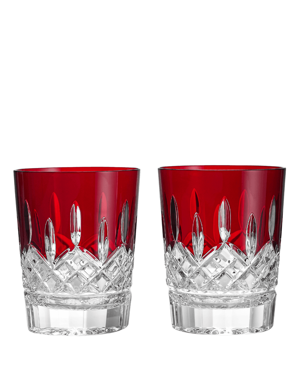 WATERFORD LISMORE RED DOUBLE OLD FASHIONED