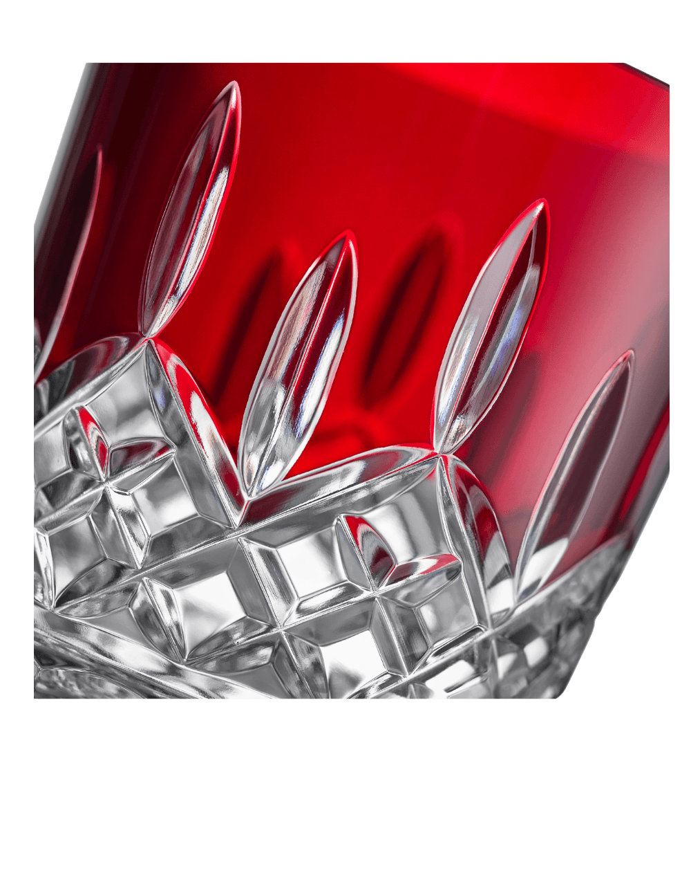 WATERFORD LISMORE RED DOUBLE OLD FASHIONED