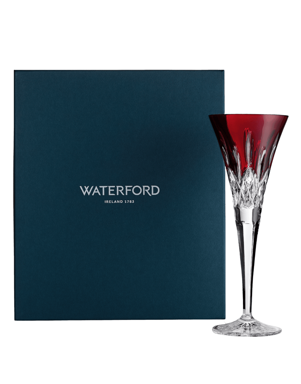 WATERFORD LISMORE RED TOASTING FLUTE