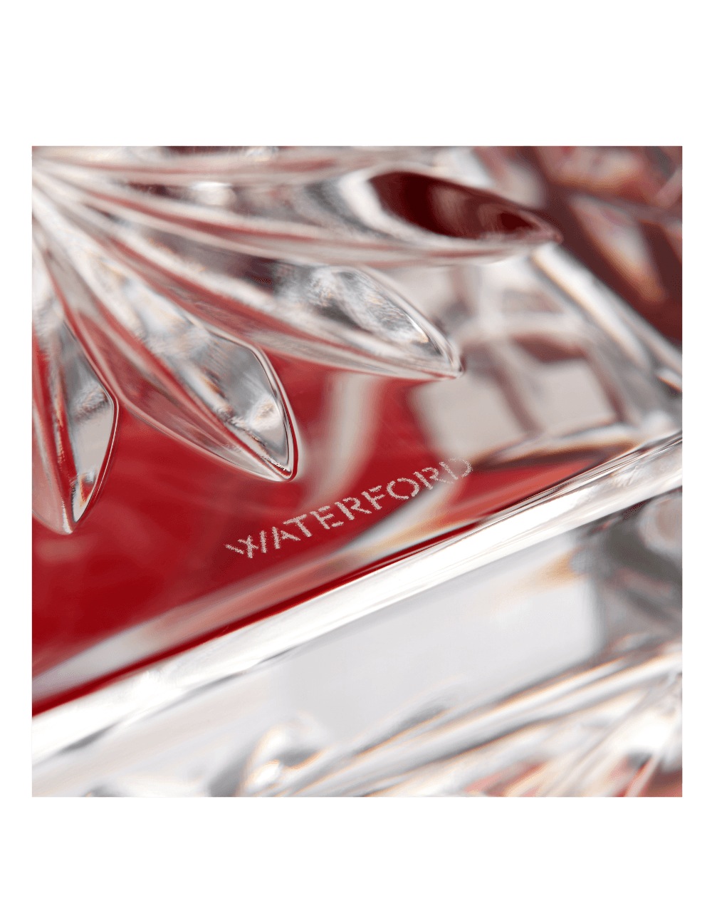 WATERFORD LISMORE RED DECANTER SQUARE