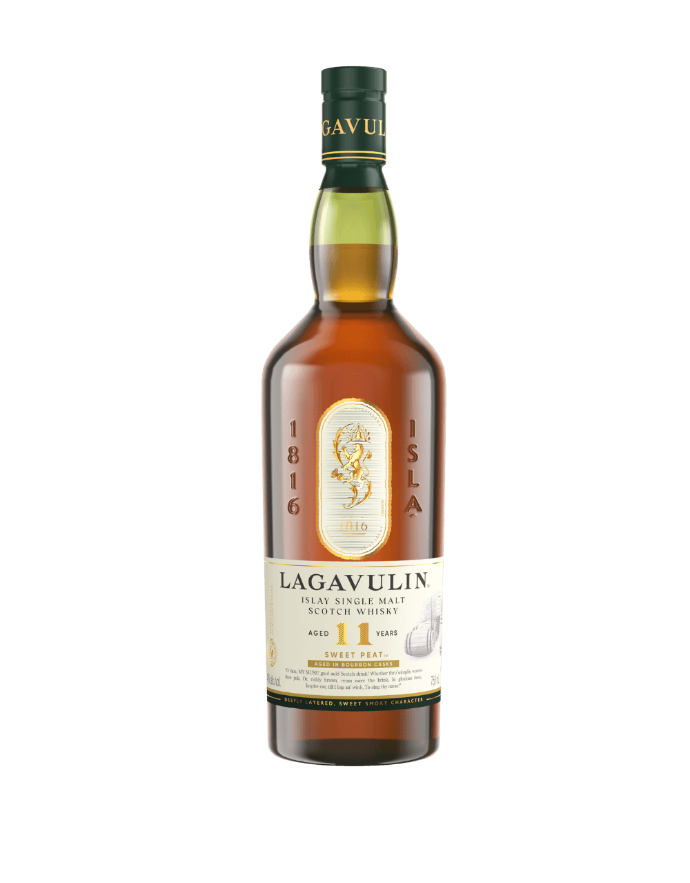 LAGAVULIN 11 YEAR OLD SWEET PEAT ISLAY SINGLE MALT SCOTCH WHISKY