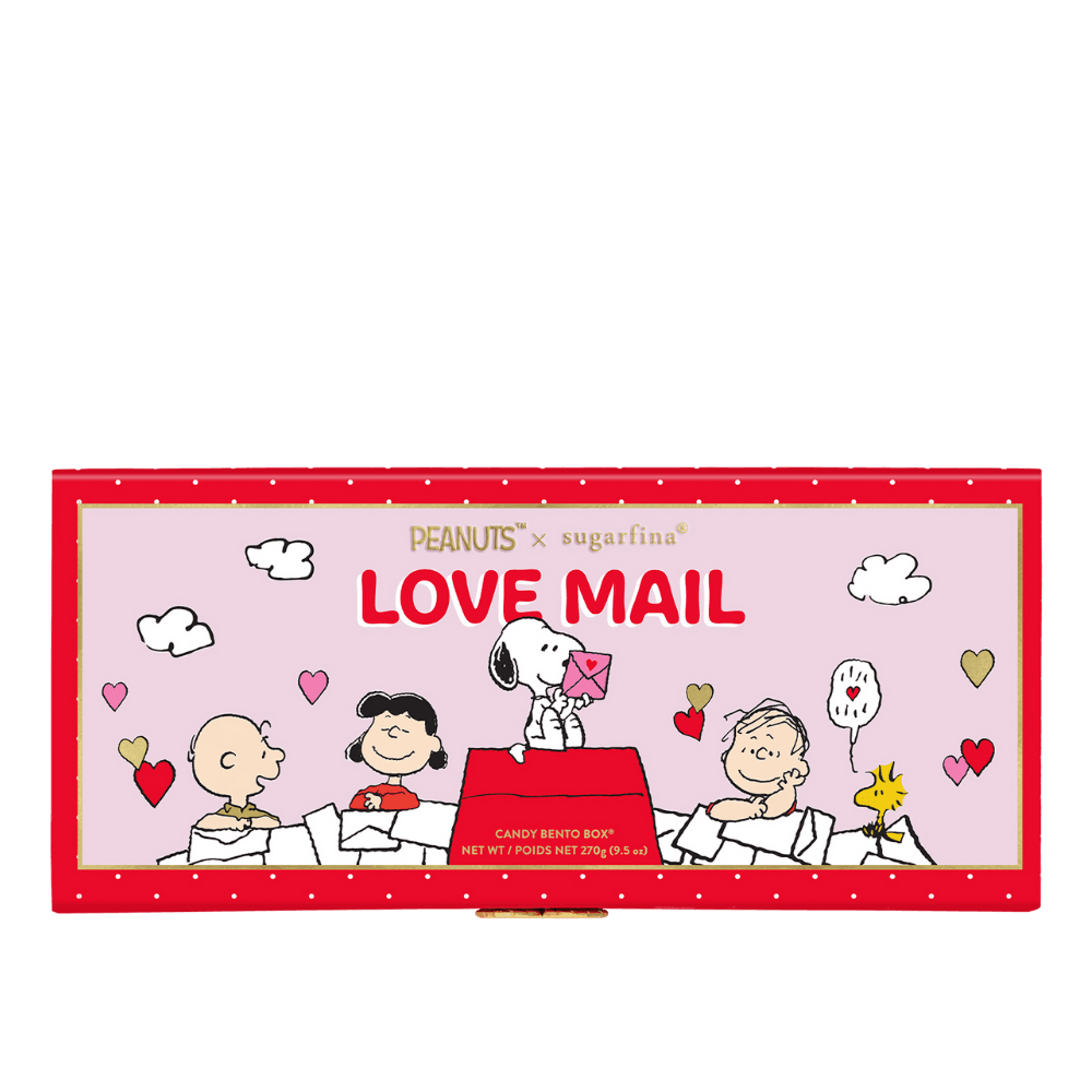 PEANUTS X SUGARFINA LOVE MAIL 3 PIECE CANDY BENTO BOX