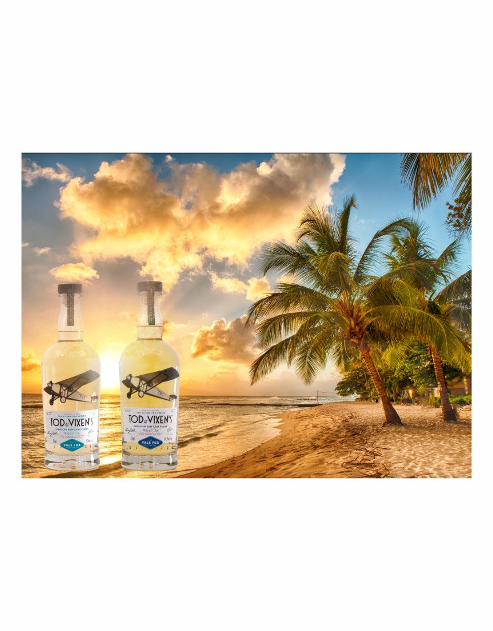 TOD & VIXEN'S THE FLYING FOX SERIES JAMAICAN RUM CASK FINISH MATURE GIN, CASK STRENGTH