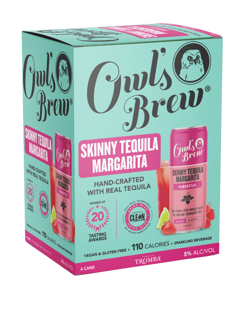 OWL'S BREW SKINNY HIBISCUS MARGARITA COCKTAIL