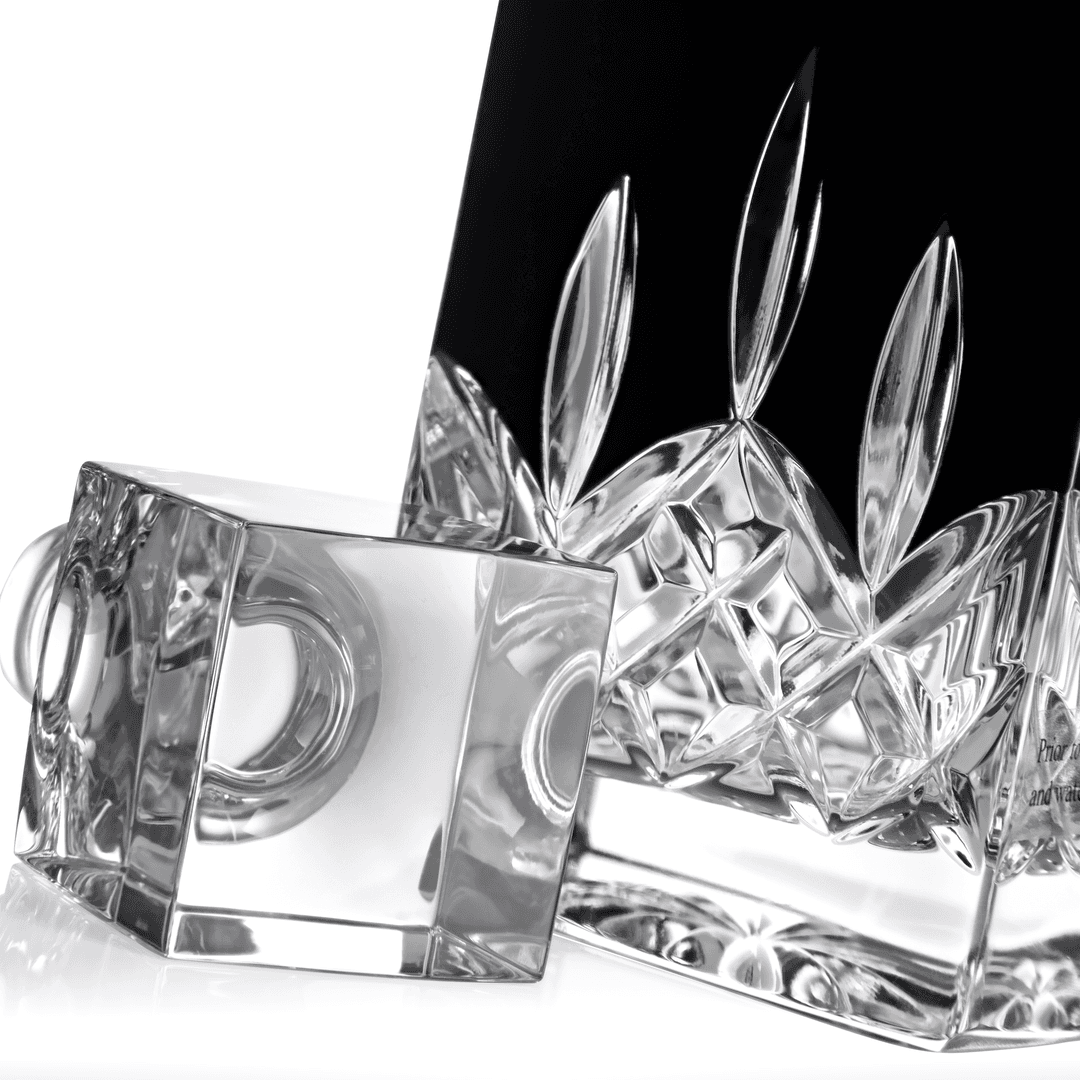 WATERFORD LISMORE BLACK SQUARE DECANTER