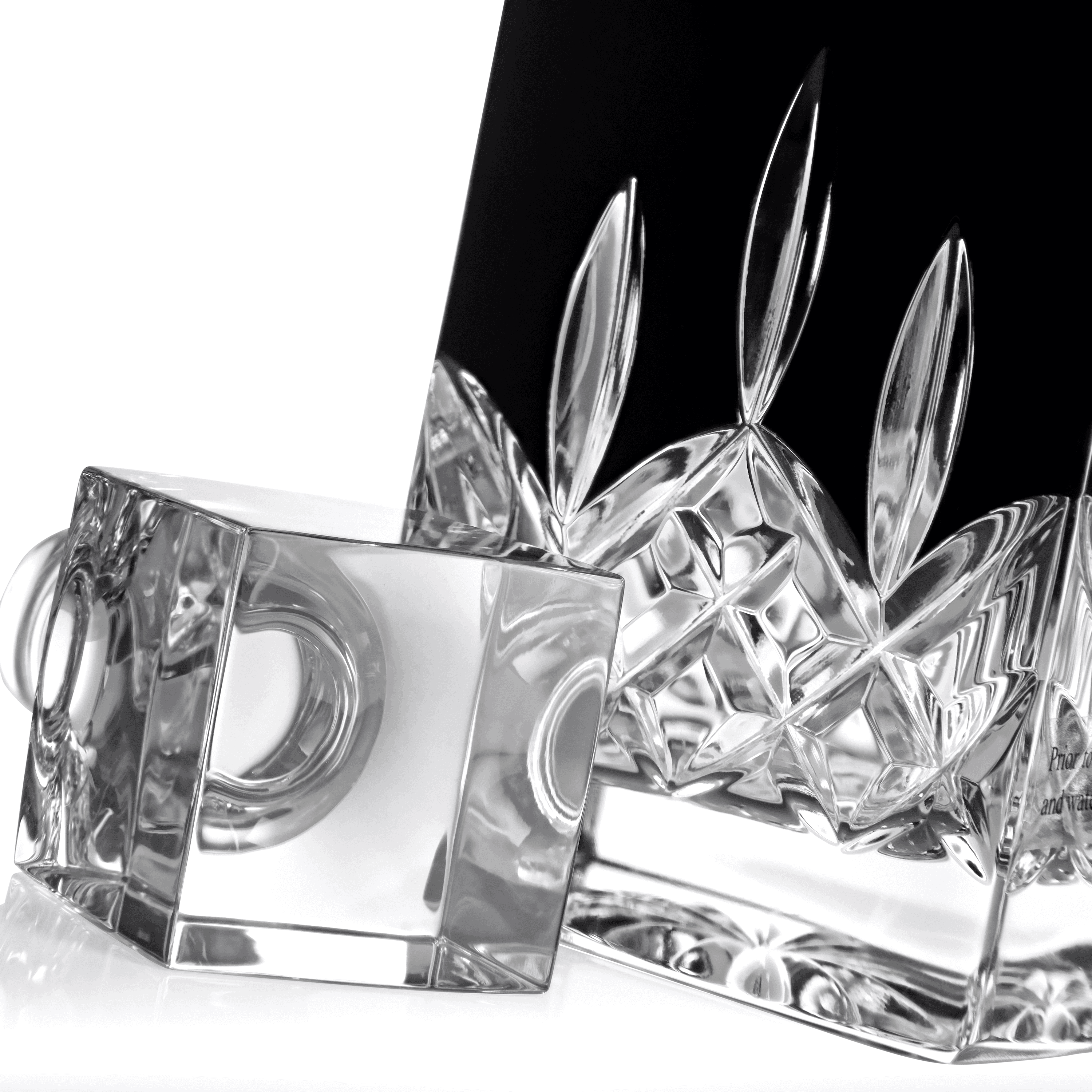 WATERFORD LISMORE BLACK SQUARE DECANTER