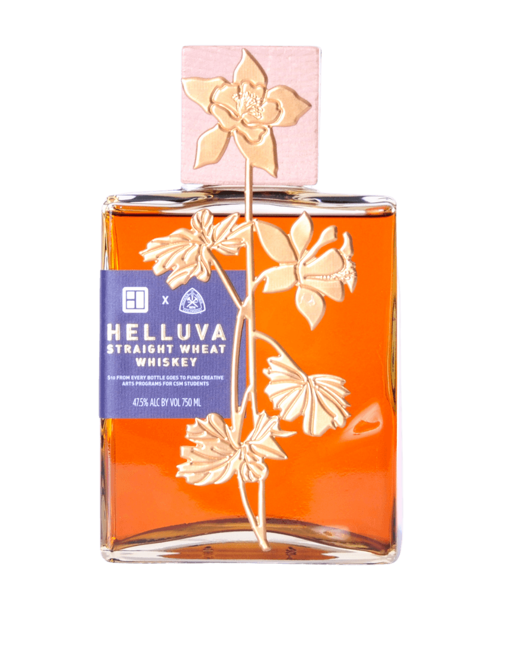 THE BLOCK DISTILLING CO HELLUVA STRAIGHT WHEAT WHISKEY