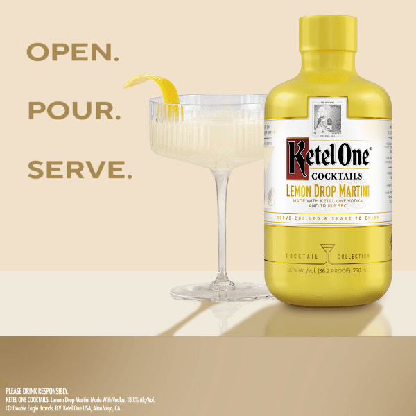 KETEL ONE LEMON DROP MARTINI COCKTAIL