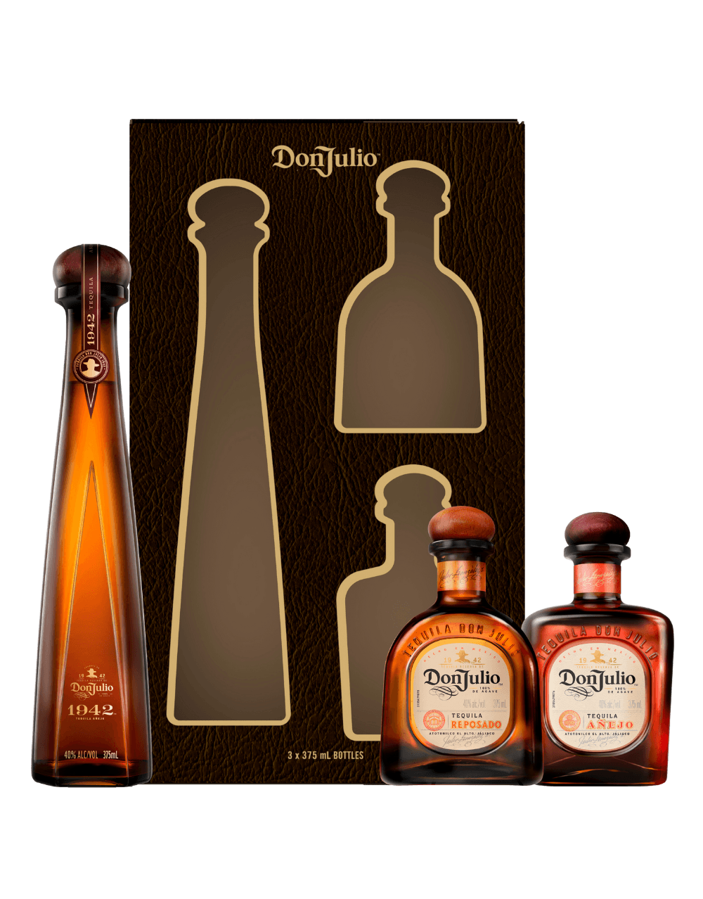 DON JULIO TEQUILA COLLECTION WITH 1942, REPOSADO, AND AÑEJO 3 PACK