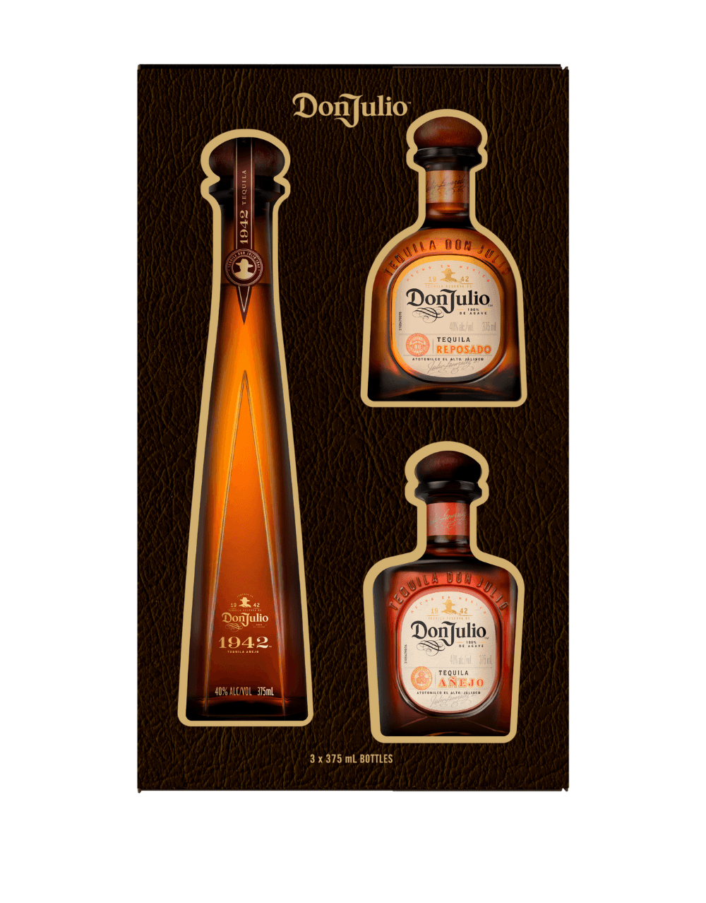 DON JULIO TEQUILA COLLECTION WITH 1942, REPOSADO, AND AÑEJO 3 PACK