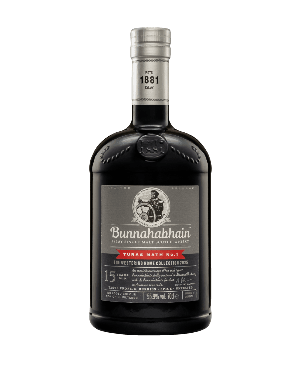 BUNNAHABHAIN TURAS MATH NO.1 15 YEAR OLD SINGLE MALT SCOTCH WHISKY