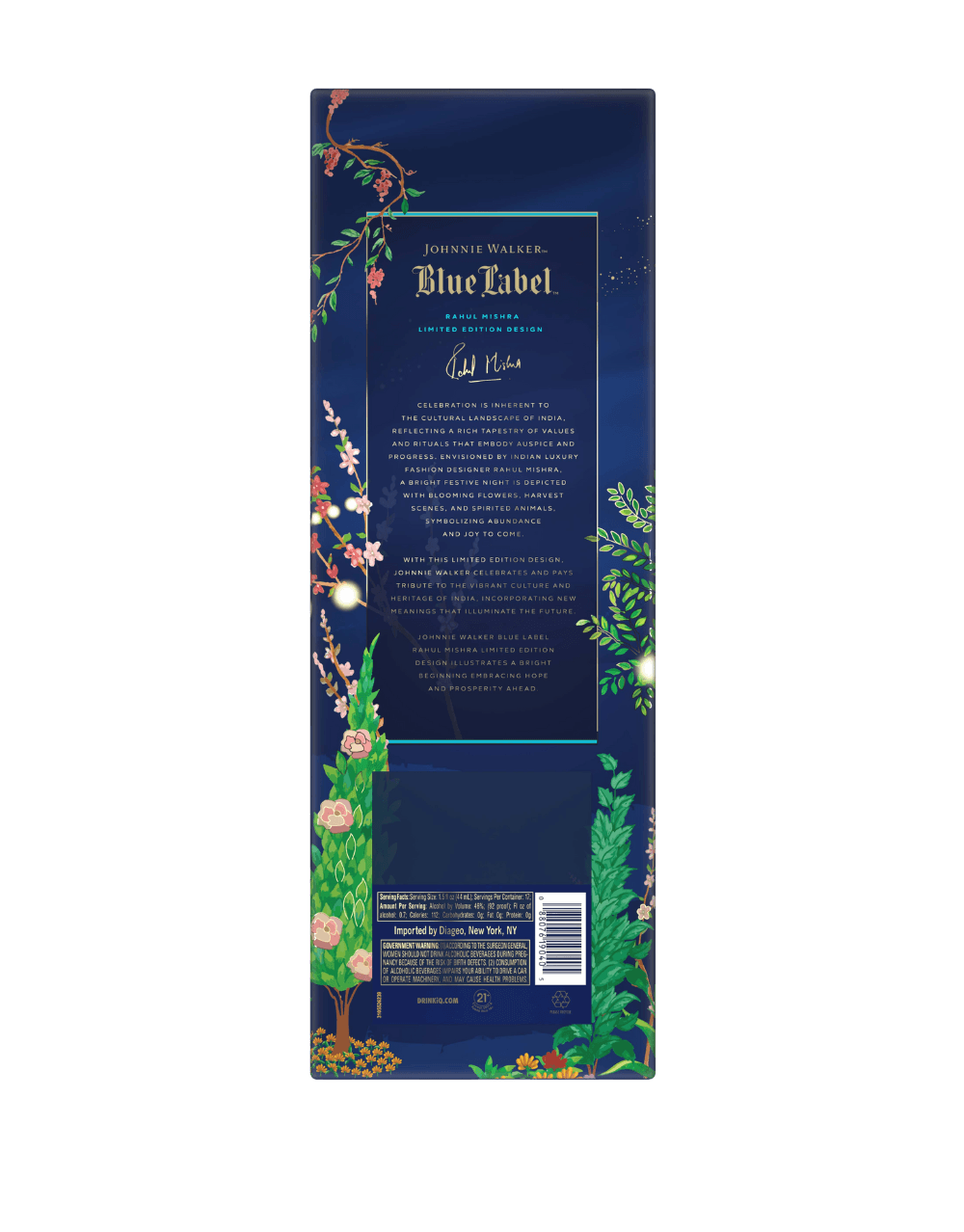 JOHNNIE WALKER BLUE LABEL RAHUL MISHRA LIMITED EDITION DESIGN BLENDED SCOTCH WHISKY