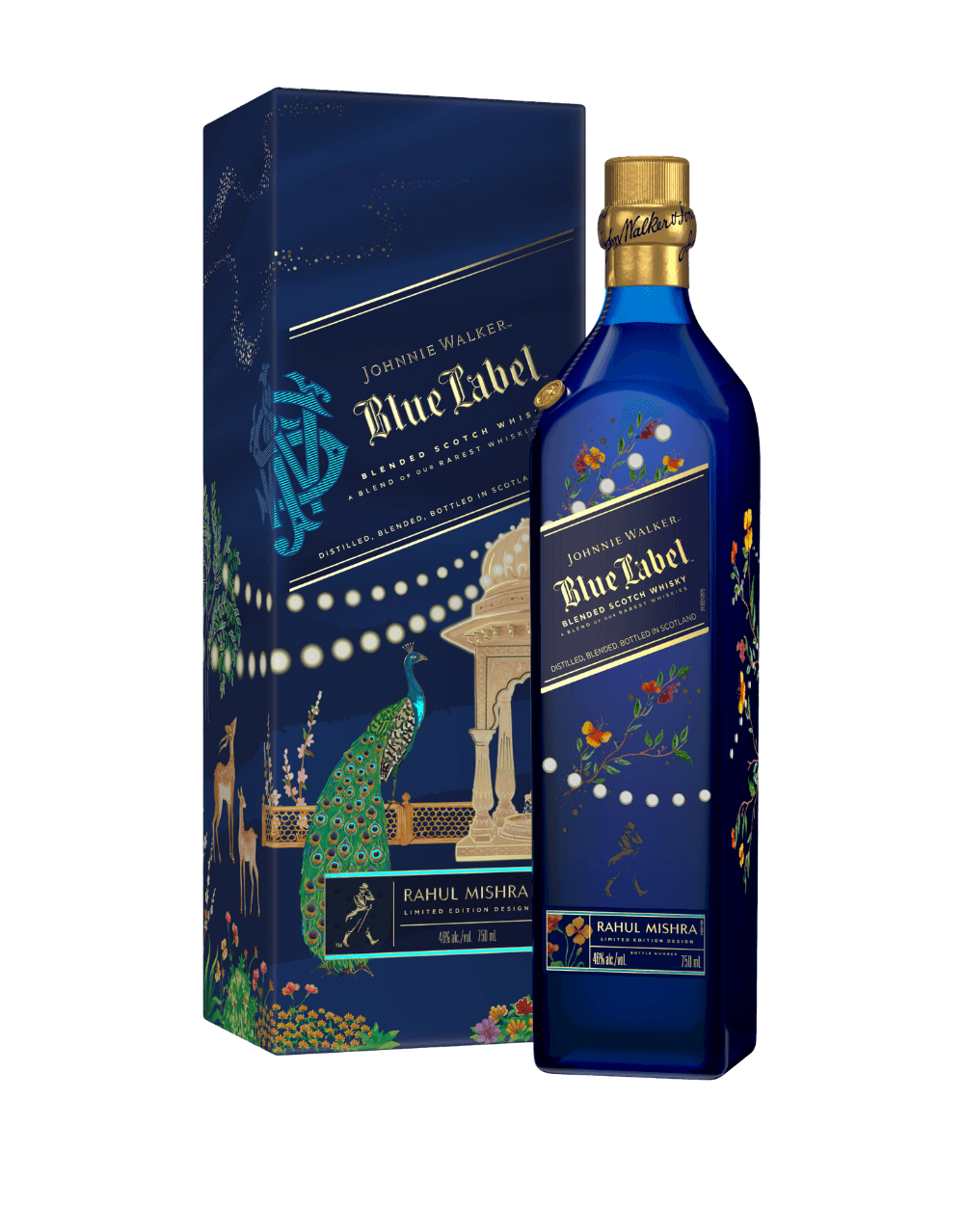 JOHNNIE WALKER BLUE LABEL RAHUL MISHRA LIMITED EDITION DESIGN BLENDED SCOTCH WHISKY