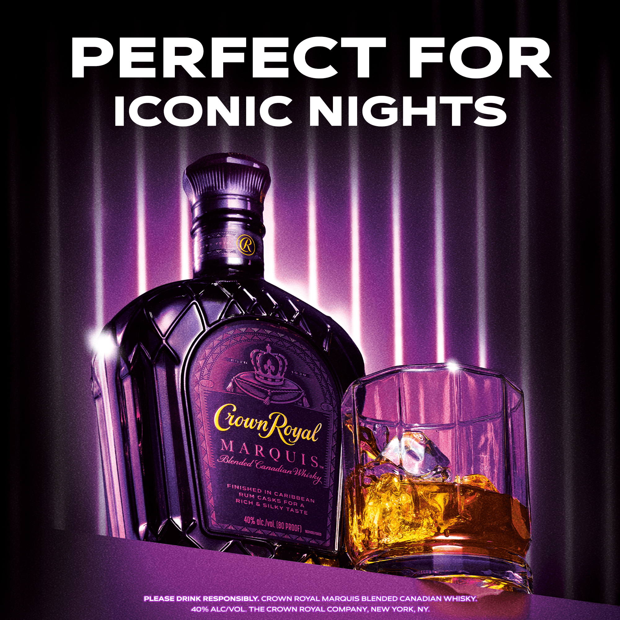 CROWN ROYAL MARQUIS BLENDED CANADIAN WHISKY