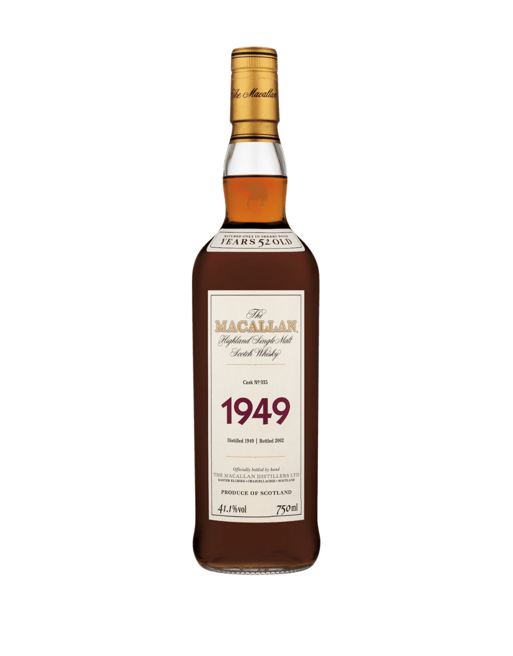 The Macallan Fine & Rare Scotch Single Malt Whiskey 1949 Cask #935