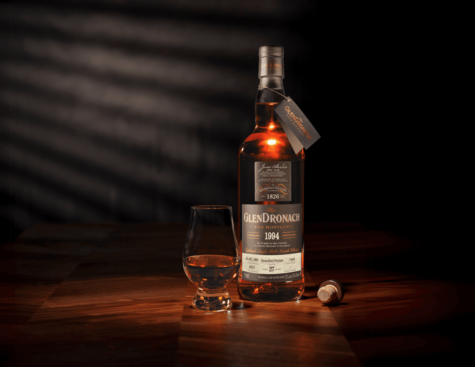 GLENDRONACH 27 YEAR OLD, 1994 CASK #7466 SINGLE MALT SCOTCH WHISKY