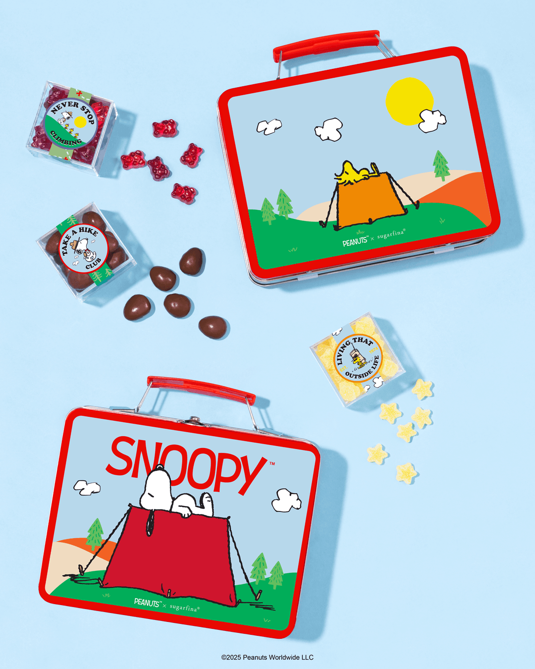 SUGARFINA CAMP WITH SNOOPY 3 PIECE CANDY LUNCHBOX